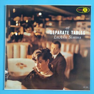 【美盤/試聴済LP】LU ANN SIMMS『AT SEPARATE TABLES』ルー・アン・シムズ★全曲ハリー・ウォーレン★唯一のアルバム★1995年盤