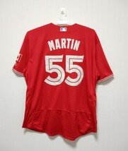 【鬼レア】Toronto Blue Jays ジャージ XXLサイズ相当　カナダ建国記念日限定　MLB #55 MARTIN ブルージェイズ　ユニフォーム Majestic_画像2