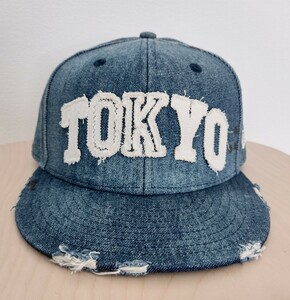 【ダメージ加工】NEW ERA TOKYO デニム キャップ スナップバック　ニューエラ