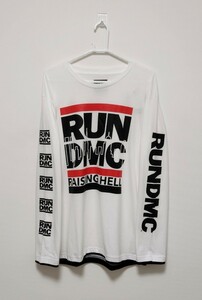 【新品タグ付】RUN DMC ロンT 4Lサイズ　Raising Hell def jam superstar my adidas　ホワイト HIPHOP OLD SCHOOL