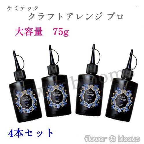 【4本セット】75ｇ ケミテックUV-LED レジン液 クラフトアレンジPro(プロ)