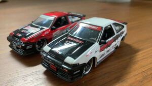 1:64 JADA TOYS TOYOTA AE86 ２台セット　ミニカー