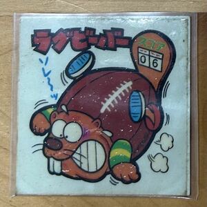 【同梱可能】即決！ロッテ ビックリマン 新まじゃりんこシール No.43 ラグビーバー 中古品 1982年 当時物 入手困難