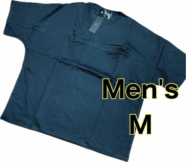 【メンズ M】 半袖 Tシャツ ビッグシルエット ポケット カジュアル 無地 黒
