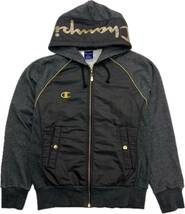 Champion ☆ スポーツジャケット ジップアップ パーカー ブラック M ランニング スポーツ トレーニング 人気 定番 チャンピオン■BK128_画像2