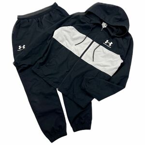 UNDER ARMOUR ☆ 上下 ジャージ セットアップ ジャケット パンツ ブラック SM トレーニング スポーツ 筋トレ 人気 アンダーアーマー■A327