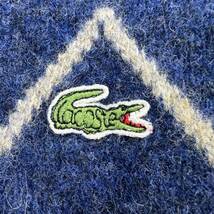 LACOSTE ☆ アーガイル デザイン ニット セーター シャツ 長袖 ネイビー S相当 メンズ スポーツ ストリート カジュアル ラコステ■BL97_画像5