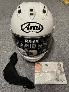 美品 アライ Arai RX-7X フルフェイス グラスホワイト 59-60 L 2020年製造 shoei x14 x15 fim スペンサー bell ogk