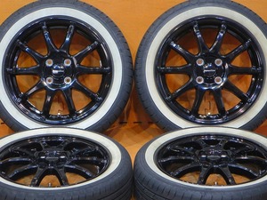 超美品 超バリ溝【ヒューマンライン 21年製ナンカン ECO-2+ ホワイトリボン 165/60R15】15インチ ハスラー タフト デリカ ミニ D2 ソリオ