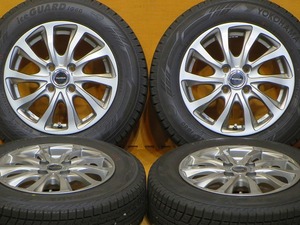 イボあり超バリ溝 美品【ヨコハマ アイスガード6 iG60 165/70R14】14インチ 5.5J+39 PCD100-4H パッソ マーチ デミオ アクア bB ブーン