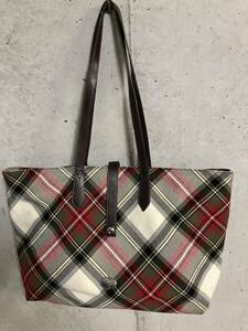 VivienneWestwood タータンチェック　トートバッグ