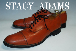 ◆DSC6040◆驚愕の2555円～完全売り切り！STACY ADAMS (ステイシー アダムズ)/29㎝/ロー/茶/世界が認める傑作！熟練の職人技巧！高級革靴！