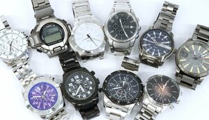 ※ジャンク品 腕時計おまとめ/ディーゼルDIESEL/D＆G/CASIO等 クオーツ ソーラー メンズ 計10点◆おたからや【H-A38768】同梱2