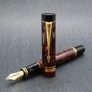 (18K) PARKER パーカー 万年筆 デュオフォールド ペン先18K750 マーブルレッド 計1点 ※筆記未確認 ◆おたからや【Y-A44898】同梱-2