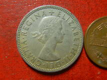 外国・イギリス／１フローリン（２シリング）白銅貨：チューダー家の薔薇（1961年）　240211_画像2