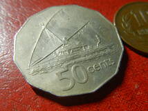 外国・フィジー／５０セント白銅貨（1976年）：発行枚数805,000枚　240213_画像3