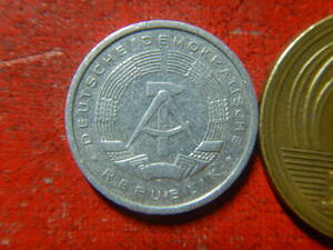 外国・東ドイツ／１ペニヒ・アルミニウム貨（1981年A）　240214