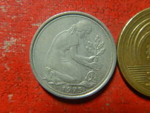 外国・西ドイツ／５０ペニヒ白銅貨（1975年G）　240214
