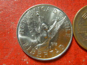外国・チリ／５ペソ白銅貨（1977年）　240220