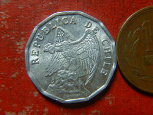 外国・チリ／１０センタボ・アルミニウム貨（1977年）　240221