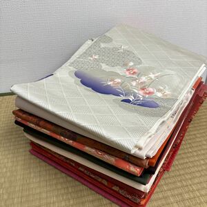 名古屋帯　まとめて　15品　リメイク 材料 ハンドメイド 生地　着付け練習　R14