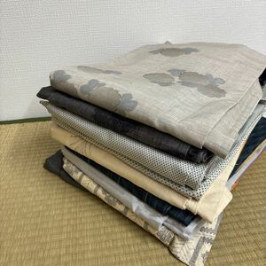 紬　着物　まとめて　10品　リメイク 材料 ハンドメイド 生地　着付け練習　R77