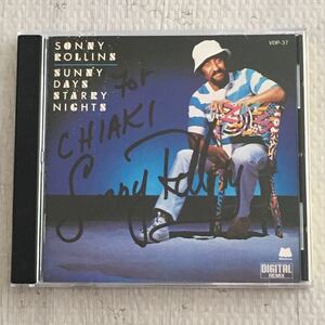 直筆サイン入りレアジャズCD Sonny Rollins “Sunny Days Starry Nights” 1CD Milestone日本盤
