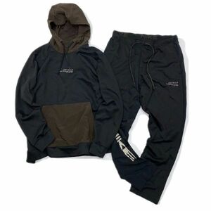 NIKE ナイキ フリース プルオーバーフーディ 上下セット 黒茶 2XL DV7995/8011-010 23-1122-1-10/11