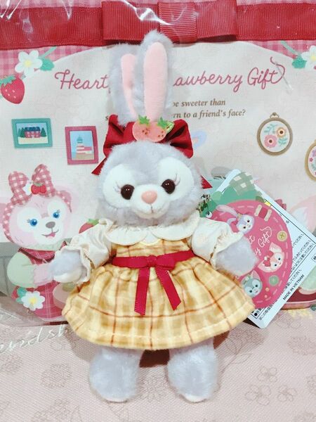 新品★可愛いお顔♪ステラルー ぬいぐるみバッジ ハート フェルト ストロベリー ギフト ぬいば 苺 ぬいぐるみ リーナベル