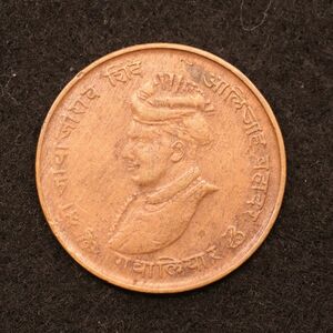 KM#178/インド藩王国 グワーリヤル 1/4アンナ銅貨（1942）[3576]コイン