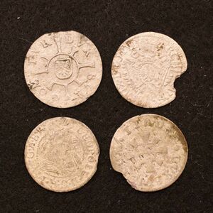 ドイツ チロル地方 小型銀貨4点セット（1600-1700年台）[3631]コイン
