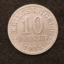 【金属製ノートゲルド】ドイツ 1910-20年台 緊急コイン【10】[E3460]　　_画像2