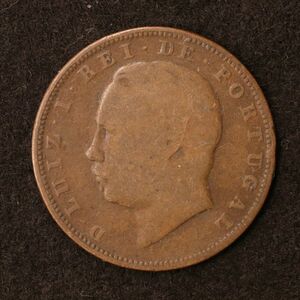 ポルトガル 10レイス銅貨（1883）[E3189]コイン