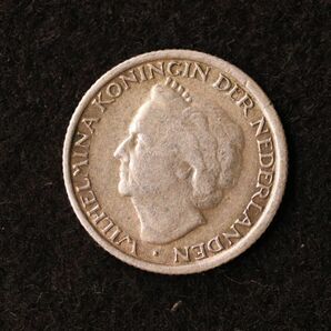 オランダ領アンティル キュラソー 1/10グルデン銀貨（1948）[E2982]コイン０の画像1