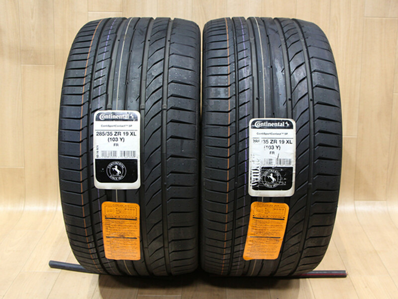 B341 コンチネンタル ContiSportContact 5P 285/35R19 285/35ZR19 新品 2本 ポルシェ 911 991 BMW M5 フェラーリ F430 Z34 NISMO GT-R AMG