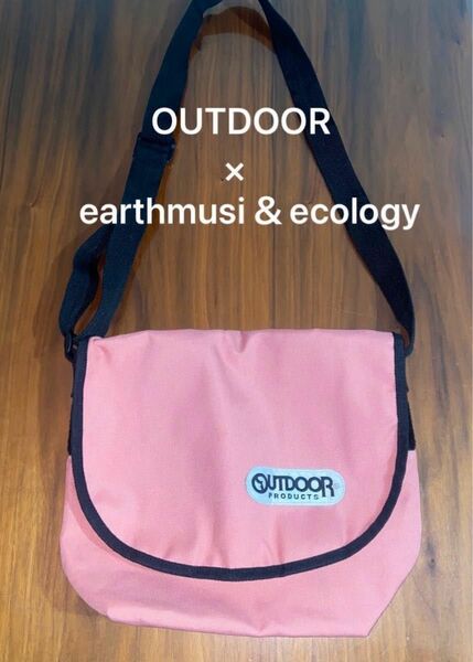 OUTDOOR アウトドア × アースミュージック&エコロジー　ショルダーバッグ　メッセンジャーバッグ　ピンク