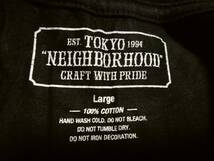 【NEIGHBORHOOD ネイバーフッド】TシャツL 日本製 「ボックスロゴ」プリント入り 本店限定 人気アイテム_画像3