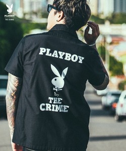 【CRIMIE クライミー】半袖ワークシャツM 「PLAYBOY プレイボーイ」との限定コラボモデル 大人の男が似合うルード系ブランド