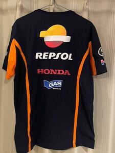 新品タグ付き GAS HONDA ホンダ レーシング REPSOL レプソル HRC ガスレーシング Tシャツ XL 黒　ブラック