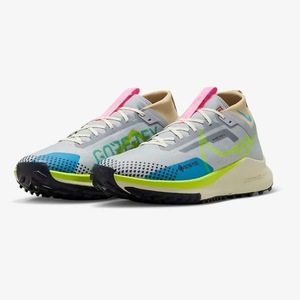 26.5㎝ ナイキ リアクト ペガサス トレイル 4 ゴアテックス 灰/ピンク/黄/緑 DJ7926-002 NIKE React Pegasus Trail 4 GORE-TEX