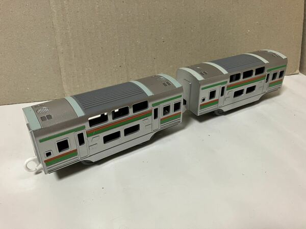 【プラレール】E233系湘南色 中間車 グリーン車 ダブルデッカー 2両