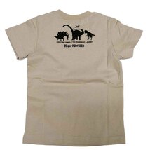 130cm【SALE】恐竜集合Tシャツ ベージュ 2324 ティラノザウルス 男の子 ディノ ダイナソー トリケラトプス ペタラノドン 当店オリジナル_画像2