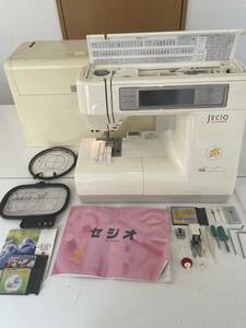 ジャノメミシンセシオ8100コンピューターミシンJANOME通電確認、SECIO 