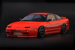 1/10 ABCホビー 日産 180SX 中期 塗装済 ラジコン ボディ タイヤ ホイール付 ドリフト リトラ ニッサン