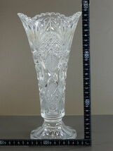 B◇クリスタルガラス ガラス製 花瓶 花器 花入 フラワーベース 高さ約24.5㎝_画像10