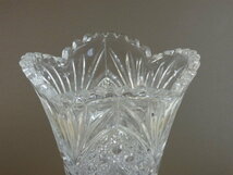 B◇クリスタルガラス ガラス製 花瓶 花器 花入 フラワーベース 高さ約24.5㎝_画像8