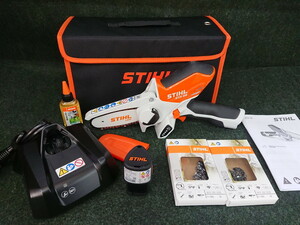 未使用 STIHL スチール 10.8V ガイドバー10㎝ 充電式チェンソー GTA26 替チェン2本付