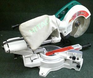 中古 HITACHI 日立工機 190mm マルノコ クロスカットソー レーザーマーカ付 卓上スライド丸のこ C7FSH