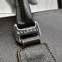 1円■美品/大容量■BVLGARI ブルガリビジネスバッグブリーフケース レザー メンズ ブラウン ハンド_画像8