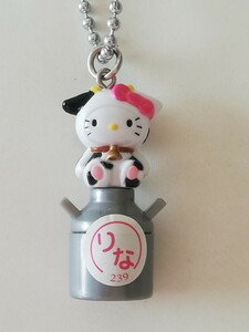 まとめて対応 2002 牧場 ご当地キティ 根付 チェーン　ストラップ ハローキティ　kitty strap　タグ無し　動物　アニマル　牛